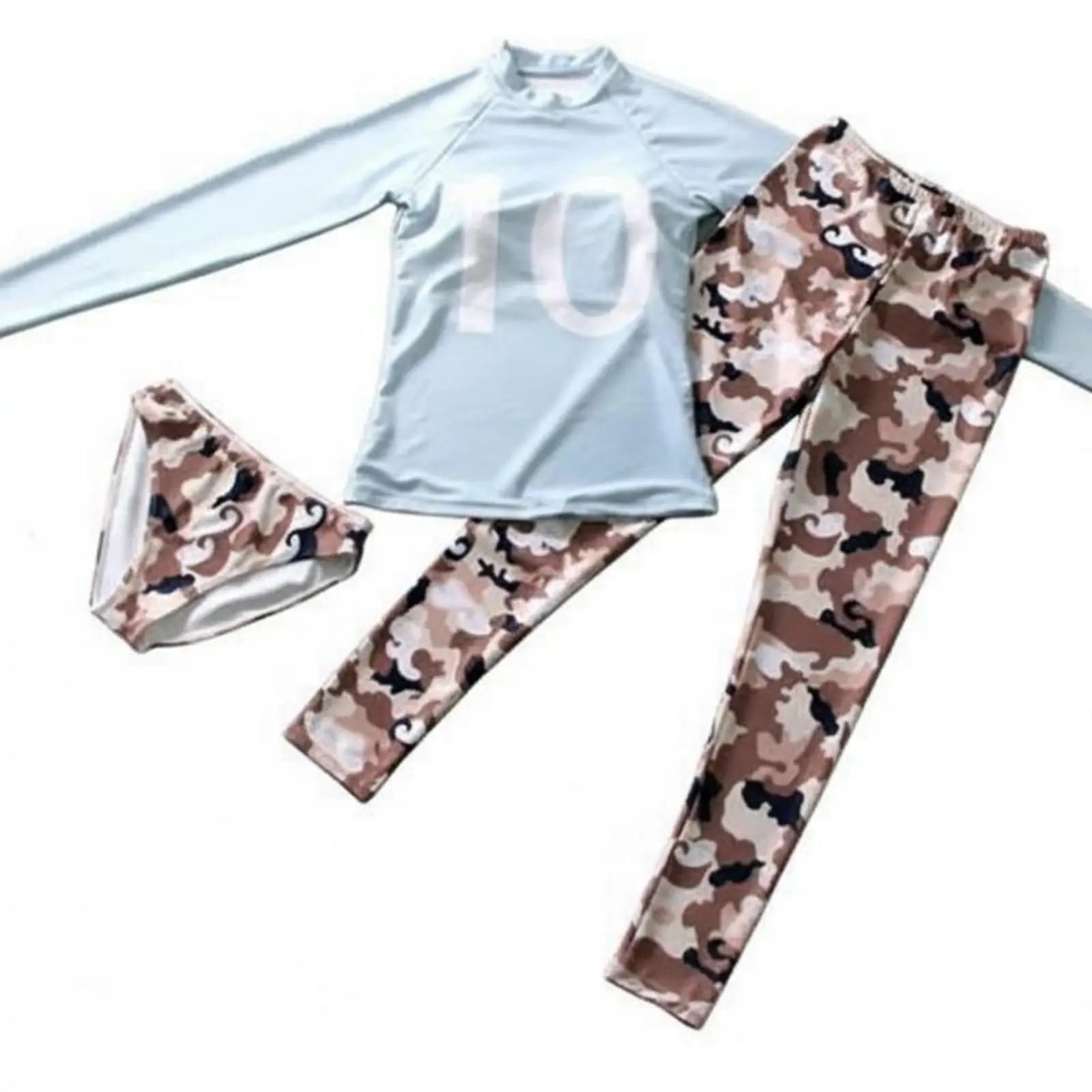 Sun Safe Women Surfing Suit Quick Dry Long Sleeve Top Full Length Pants for Modest Beachwear Snorkeling and Paddle Boarding
