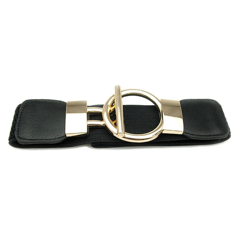 Hot Sale Women Buckle Waistband Wide Elastic Stretch Waist Belt For Women Dress