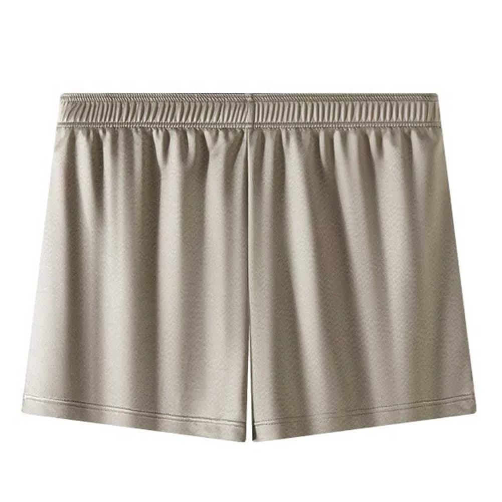 Men Satin-like Ice Silk Loose Boxer Shorts Lingerie Ultra Hot Adult Underwear Costume Panties Home Pajama Pants Men's Clothing