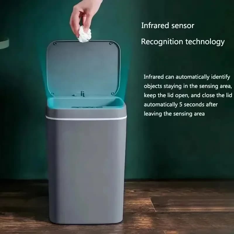 12-16L Intelligente Pattumiera Sensore Automatico Pattumiera Bidone Elettrico Cestino Dei Spazzatura Impermeabile per Cucina Bagno Riciclaggio della Spazzatura
