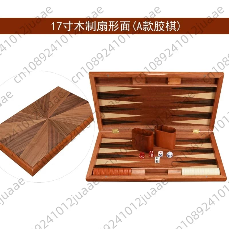 Set da Backgammon in Legno da 17 Pollici, Gioco da Tavolo Baccarat per Intrattenimento