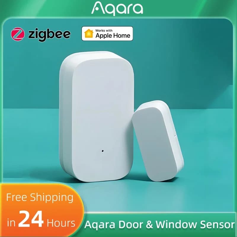 Sensore per Porte e Finestre Aqara ZigBee MCCGQ11LM, Connessione Wireless, Sensore Intelligente per Casa Smart, Compatibile con Mijia Mi Home Gateway e App HomeKit