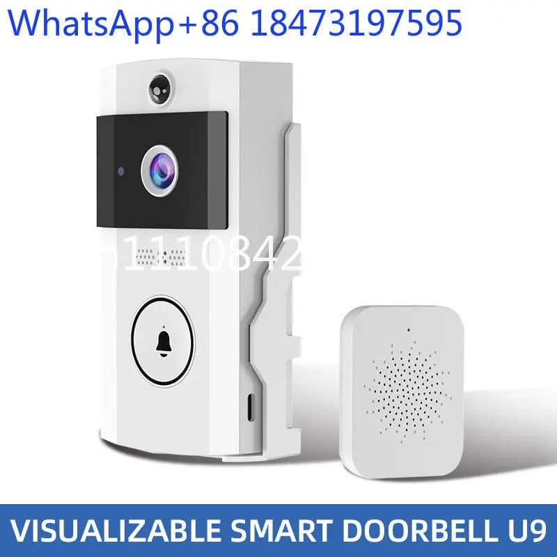 Solar wireless video doorbell with rain cover high definition smart doorbell sound changing intercom surveillance camera