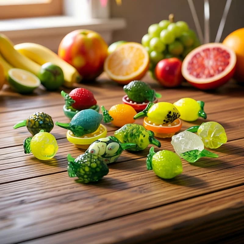 2 pezzi statue di vetro limone artigianali carini miniatura replica frutta decorazione per casa tavolo regalo perfetto per feste party accessori decorativi di vetro handmade decorazioni creative per interni