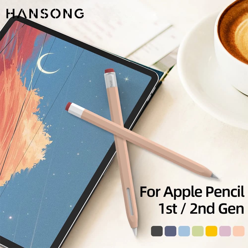 Per Apple Pencil Custodia in silicone per Apple Pencil 1a 2a generazione Cover Tablet Stylus Pen Case iPad Pencil Accessori Funda