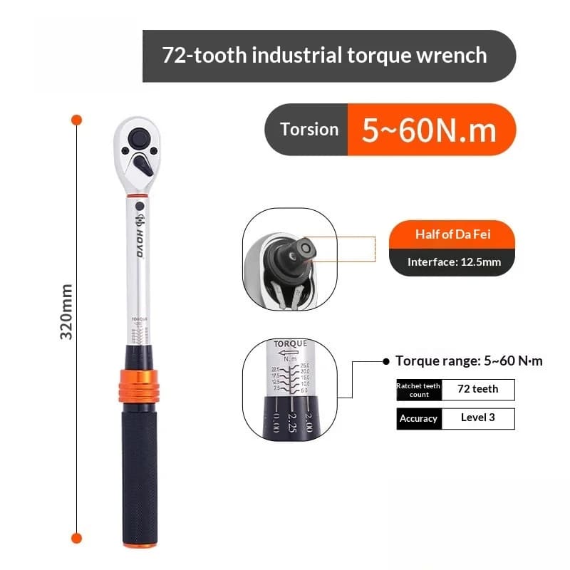 Set di chiavi dinamometriche per bicicletta 15 pezzi 1/4 "2-24Nm doppia direzione bici chiave a brugola strumento chiave a bussola Pro kit di riparazione moto