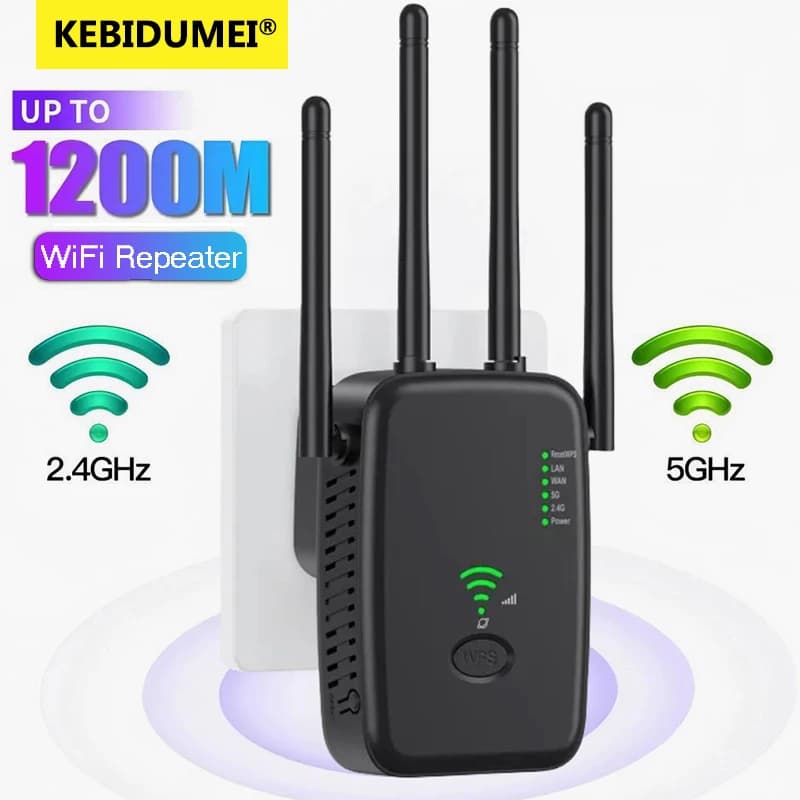 1200Mbps Wireless WiFi Ripetitore Amplificatore di Segnale Router 2.4G 5G Dual-Band Extender 802.11ac Gigabit WiFi Ripetitore WIFI Booster
