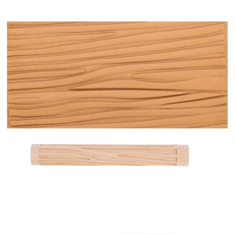 Mattarello in argilla polimerica Rullo per texture ceramica Impronte Timbro Stick per pressare modelli Creazione di gioielli per orecchini in ceramica