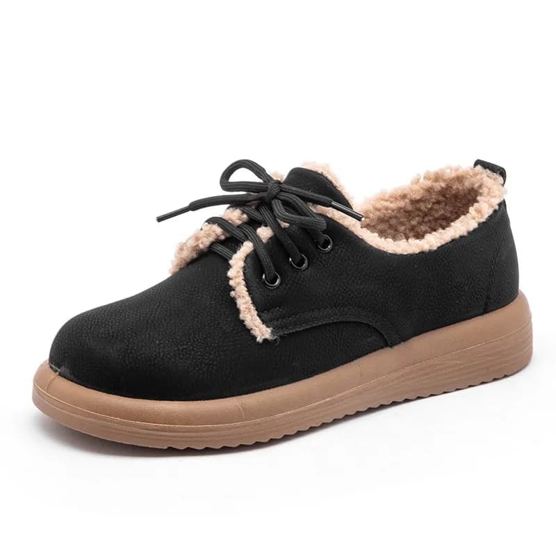 2025 Scarpe invernali Mocassini da donna Scarpe piatte in cotone antiscivolo Scarpe da donna calde in peluche morbide Casual Plus Size 41 D732