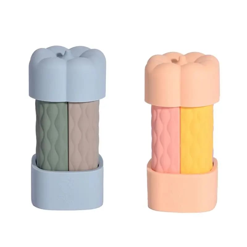Set di bottiglie da viaggio in silicone B52C Contenitori comprimibili a prova di perdite per articoli da toeletta Shampoo Elementi essenziali da viaggio