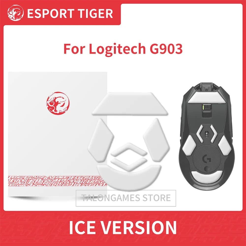 1 confezione originale Esports Tiger Gaming versione ghiaccio edizione potenziata piedini per Mouse pattini per Mouse Wireless Logitech G903, 0.7mm