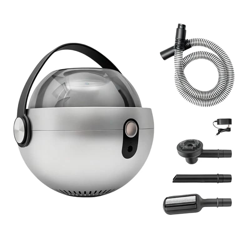 Kit di Toelettatura per Animali Domestici STLF 3-in-1 Senza Fili, Spazzola Automatica per Rimozione Peli Statici per Pavimenti Duri, Auto, Casa, Gatti e Cani