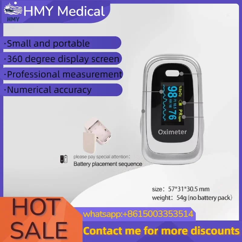 Portable Pulse Oximeter from SPO2 finger 8 hours sleep monitor Oxygen in blood Oximeter De Dede with pulsoxmeter housing