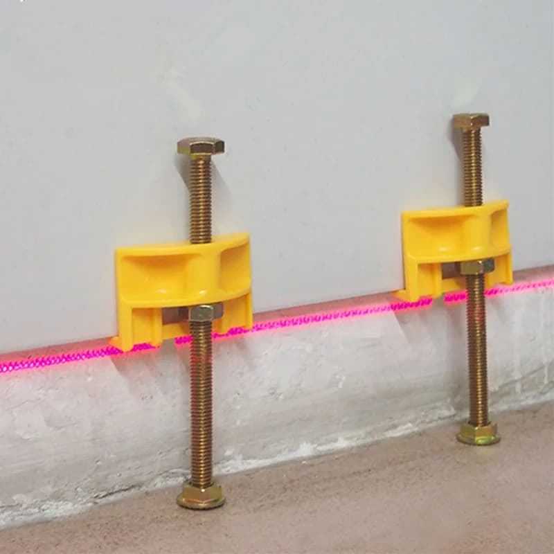Strumento di costruzione 10 pezzi Localizzatore manuale di piastrelle Regolatore di piastrelle da parete Regolazione dell'altezza Posizionatore Livellatore Ceramica Filettatura fine Aumento
