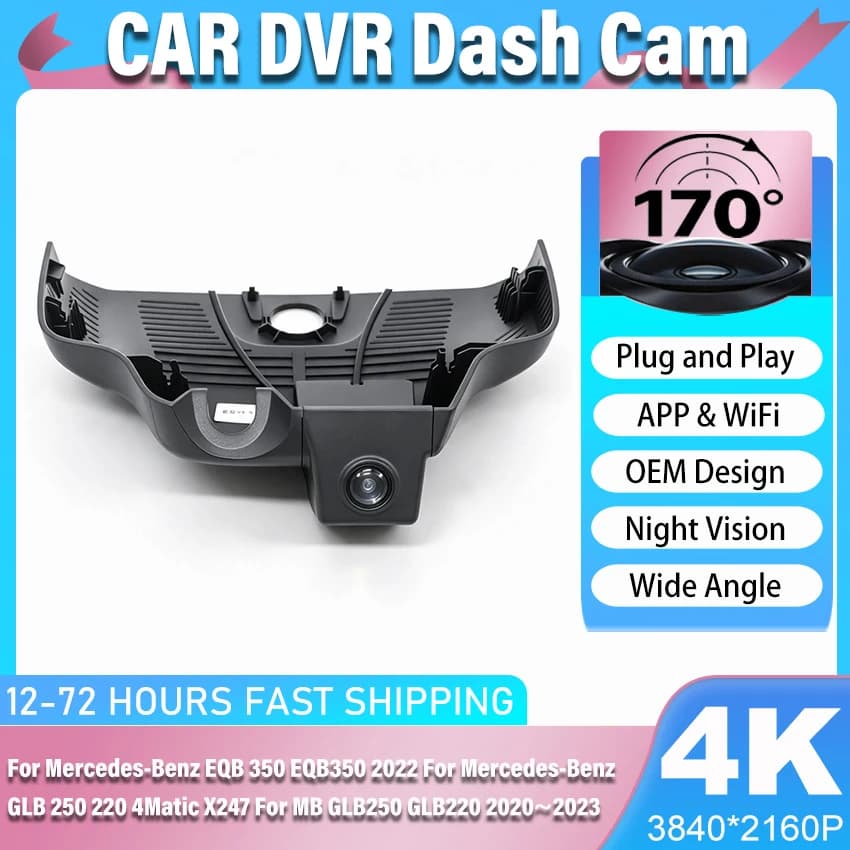 Dash Cam For Mercedes-Benz EQB 350 EQB350 2022 For Mercedes-Benz GLB 250 220 4Matic x247 For MB GLB250 GLB220 2020 ~ 2023 Dashcam