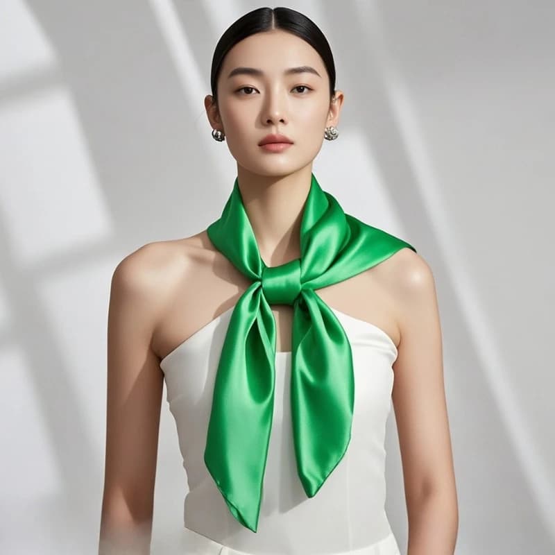New Style Small Square Scarf Solid Color 70x70 cm Long Silk Scarf Versatile Silk Scarf Light Style