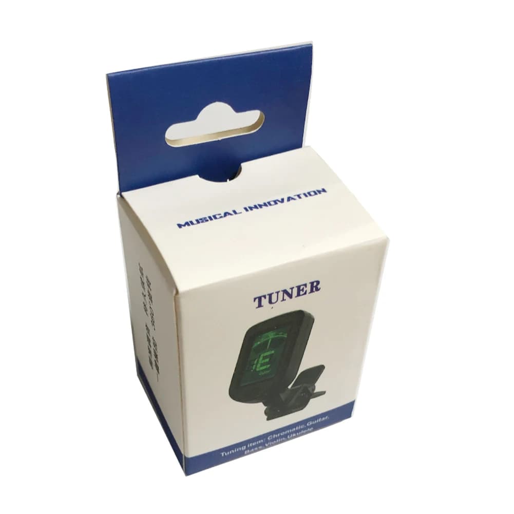 Display LCD Digitale Clip-On Tone Tuner 3V Batteria a Bottone Accordatore Cromatico per Modalità di Sintonia Cromatica Chitarra/Basso/Violino/Ukulele
