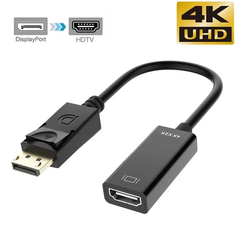 Cavo Adattatore Convertitore DisplayPort a HDMI 4K HD, da DP Maschio a HDTV Femmina, per TV, PC, Proiettore e Accessori