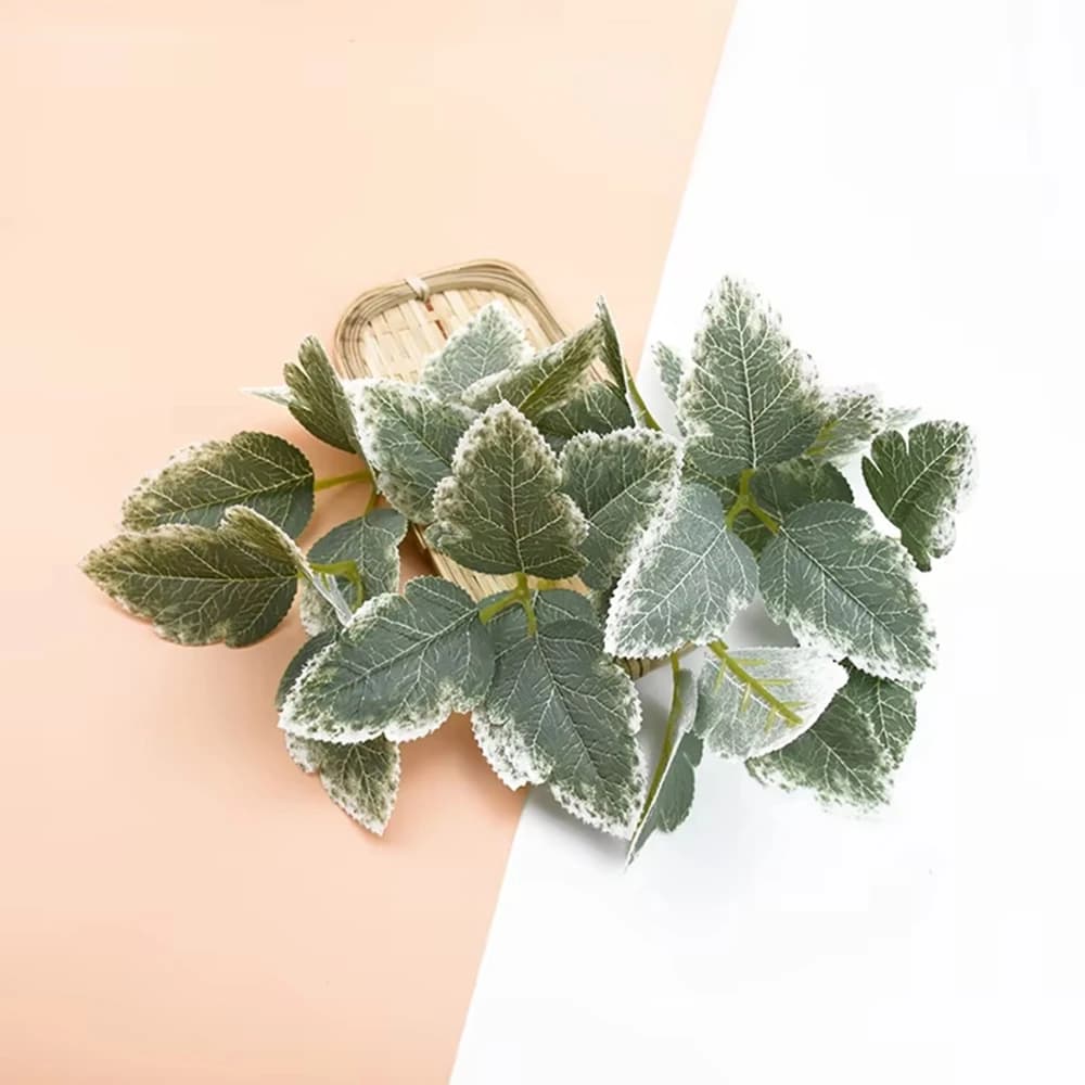 50/100 Pezzi Foglie Verdi in Seta, Piante Artificiali per Decorazioni Matrimoniali, Casa, Tavolo, Fiori, Ghirlande, Festival, Alberi, Giardino, Cortile, Confezione Regalo Fai-da-Te