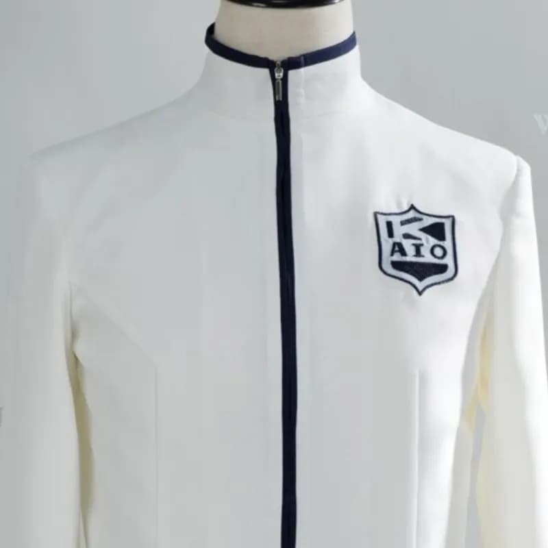 FFenglin-joy Costume Cosplay di Toya Akira con Parrucca, Classico Anime Manga Hikaru no Go, Uniforme Unisex Bianca per Halloween