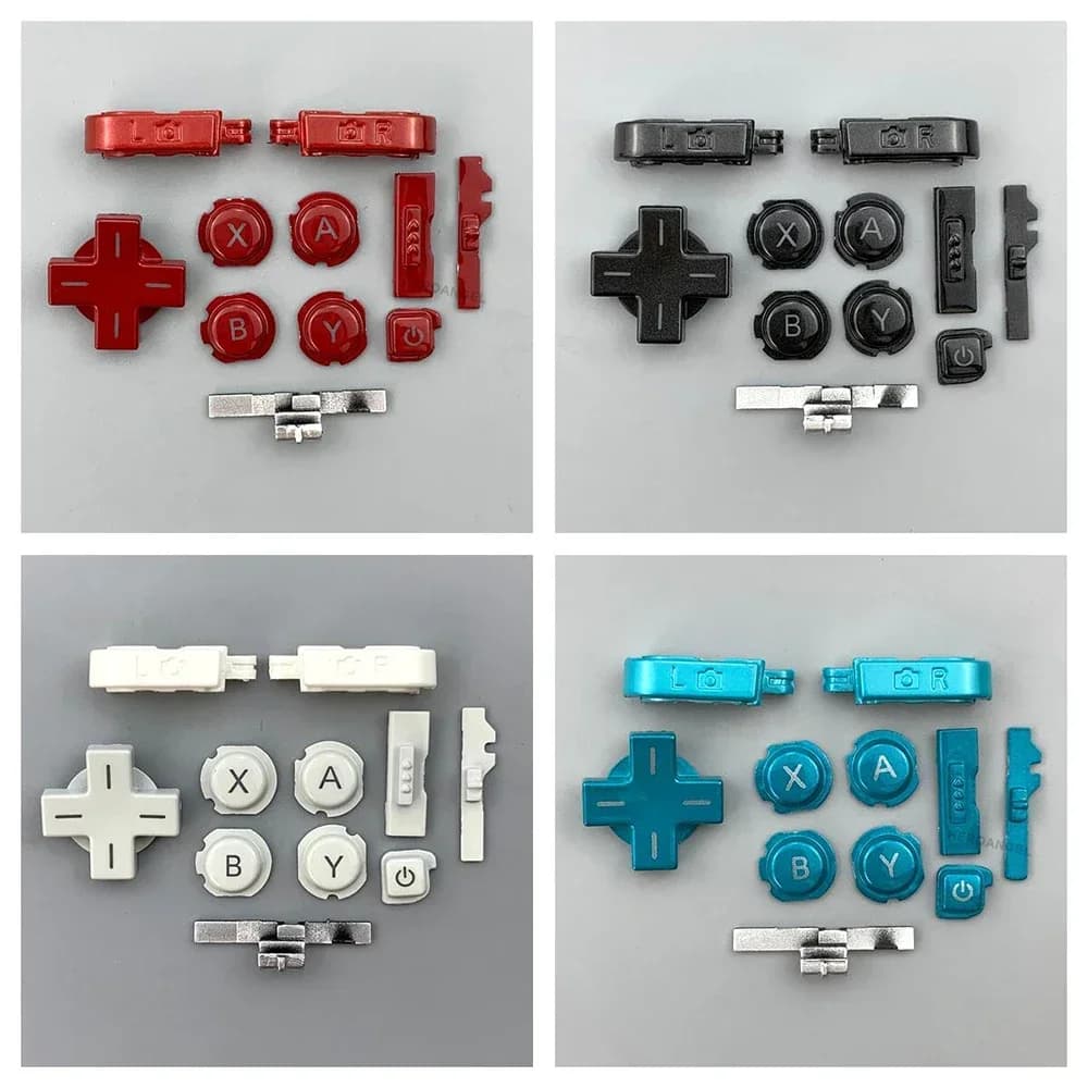 Set completo di pulsanti ABXY per 3DS, tasti direzionali a croce, tasti a freccia, D-pad, pulsante di accensione/spegnimento per console di gioco 3DS.