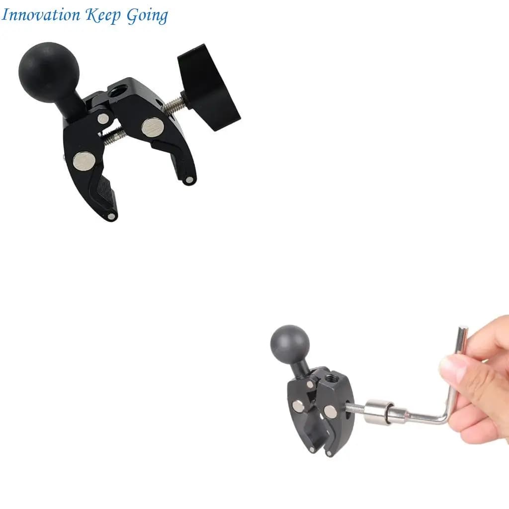 E65C Nonslip 1''/25mm Ball Head Clamp Mount For Digital Camera Phone Tripod Stand