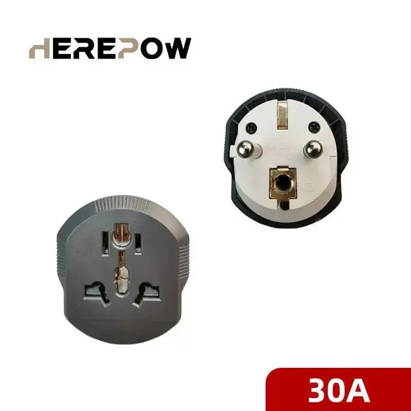 Convertitore Universale Herepow 30A 250V di Alta Qualità per Prese Elettriche Domestiche, Adatto per Adattatori da Viaggio da FR AU US UK a EU