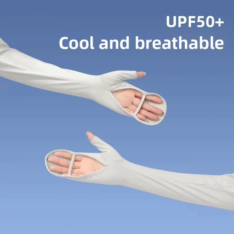 Summer Sleeves in Ice Silk for Cycling, UV Protection UPF50+, Breathable, Summer Solar Gloves