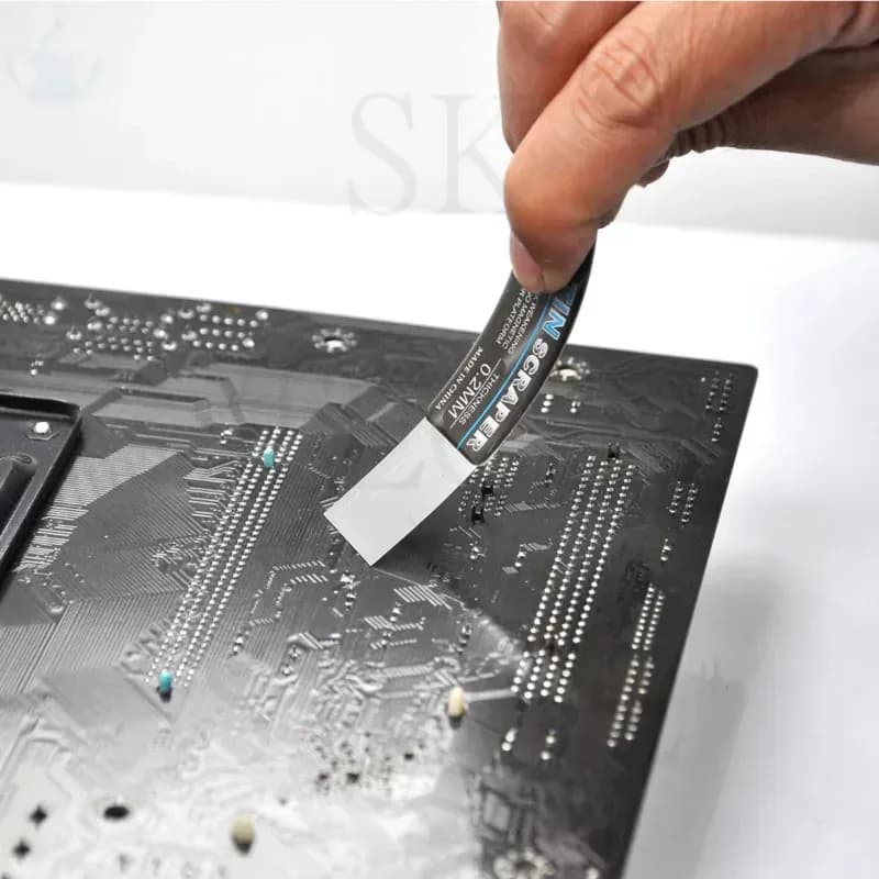 2 Pz/set Pasta Saldatura Lama Coltello Non magnetico In Acciaio Inox BGA Reballing Stencil Raschietto 0.2mm Pasta di Stagno Sbavatura Strumento