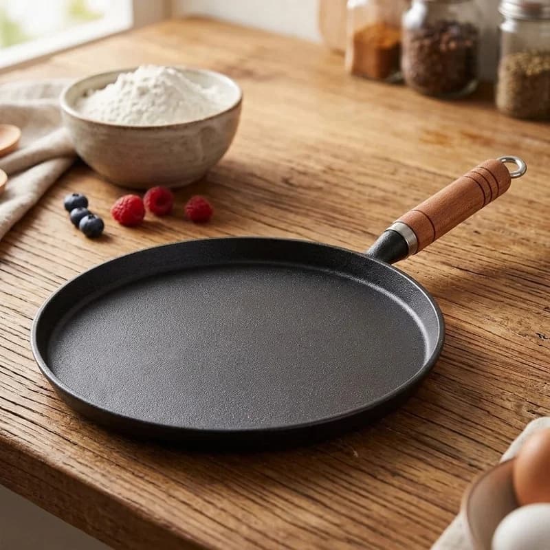 20/23/26cm Cast Iron Frying Pan Uncoated Nonstick Egg Pancake Pan Crepe Maker Steak Pan Gas Induction Cookware
