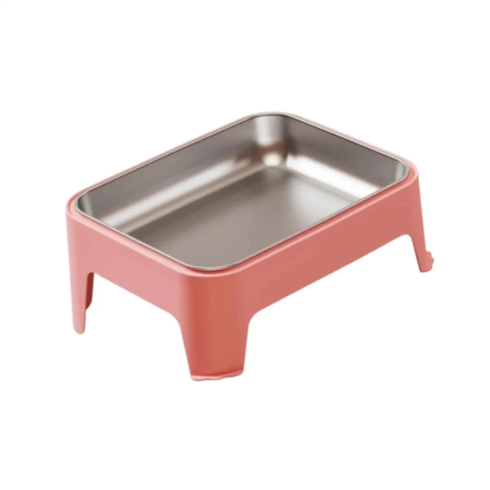 Raised Dog Food Bowl Stainless Steel Pet Feeding Container Large Capacity Stable Base for Dogs and Cats