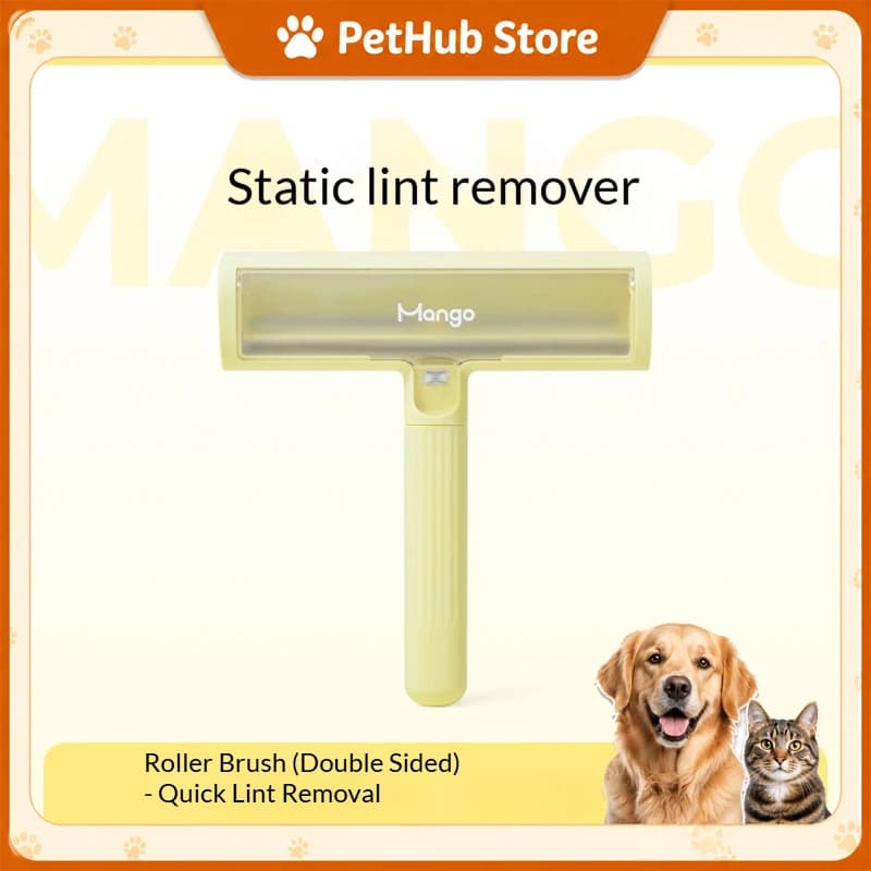 Mango Pet Hair Remover Static Lint Roller Cat Fur Removal Scraper Brush For Furniture Clothes Carpet Bedding Pet Owners