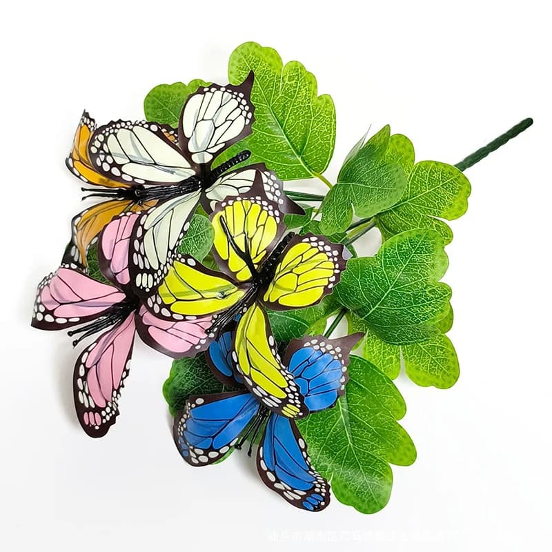 1/3 Pieces Artificial 3D Butterfly Shaped Flowers, Fine Flower Bouquet, Party and Home Decorations, Photography Accessories, Wedding Decorations