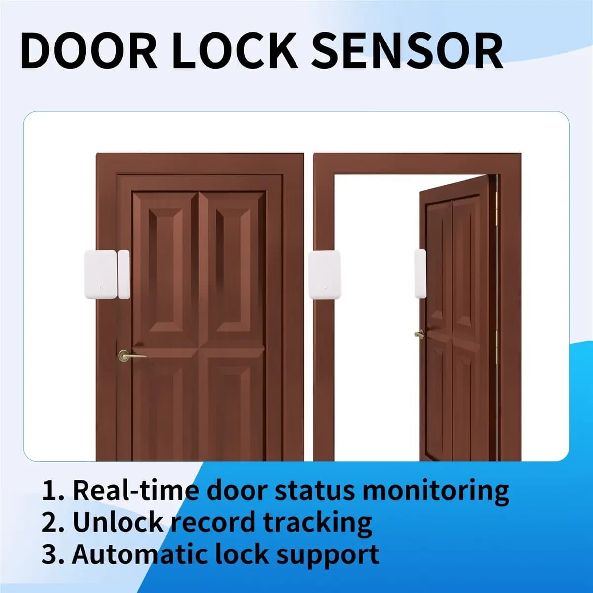 Goodidea Sensore per Porta Wireless 2.4GHz TTLOCK, Rilevamento Contatto Porta e Stato Apertura/Chiusura Finestre, Compatibile con App TTLOCK per Serrature Intelligenti