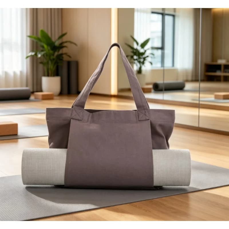 Borsa per Tappetino Yoga, Grande Capacità, Portatile, in Tela, per Fitness, Pilates ed Esercizi all'Aperto