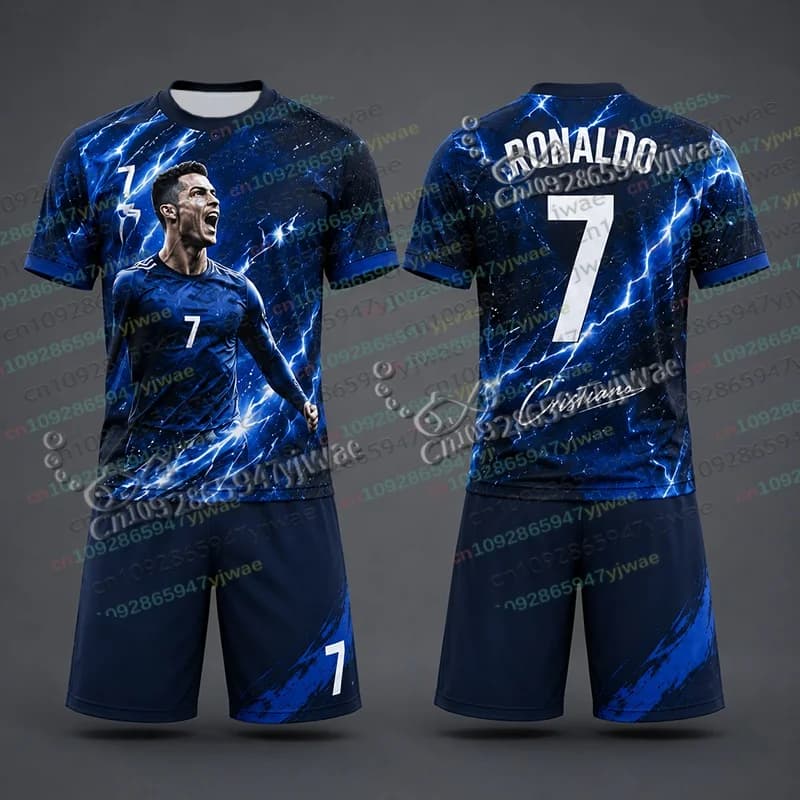 GPT Special Edition No.7 Football Jersey Tee Shorts Set Women Men Sportwear Harajuku Summer Casual Kid Tshirt Set 2 Piece Set