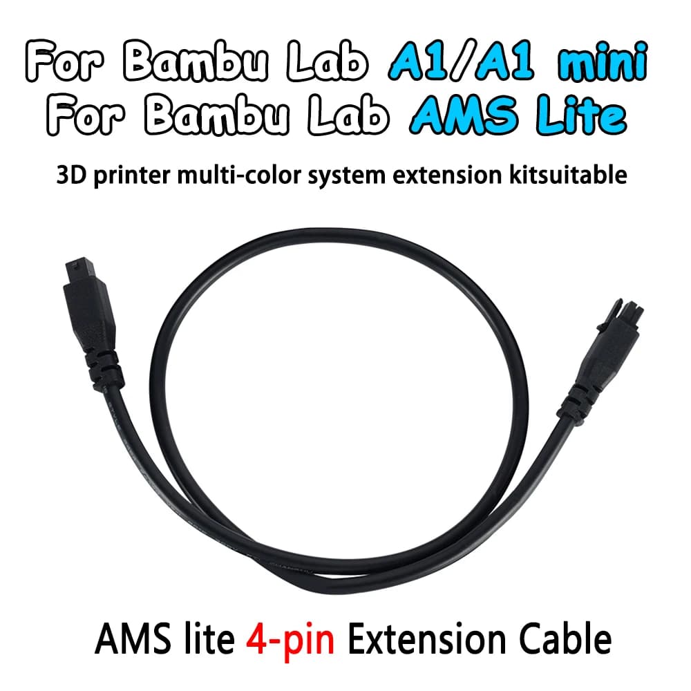 For Bambu Lab AMS Lite 1M 4 pin extension cable for Bambu Lab A1/A1mini 3D printer
