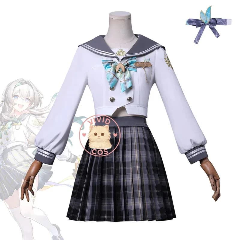 Popular Honkai Star Rail Game Cosplay Costume Soul PGEM Firefly Role Game Outfit Women's School Uniform Set A;2,C'4,H.