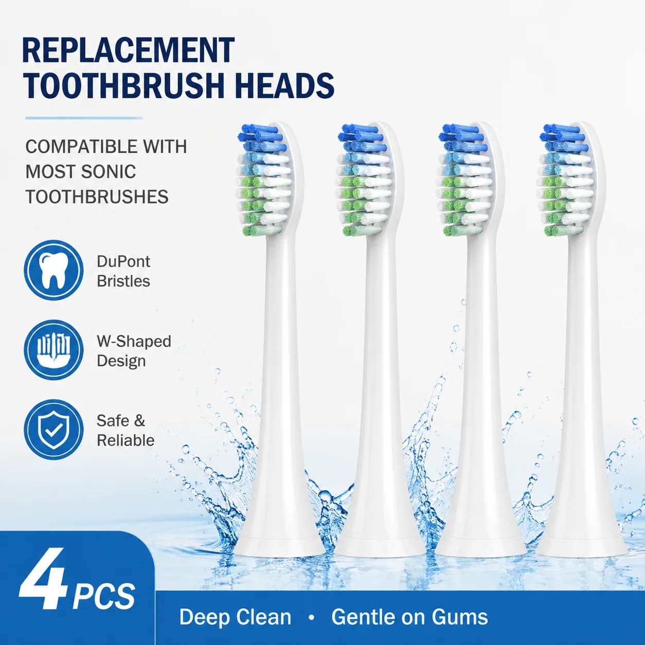 Testine di ricambio compatibili con la serie Sonicare HX, testine per spazzolino elettrico adatte a HX3210 HX6500 HX6730 HX9342