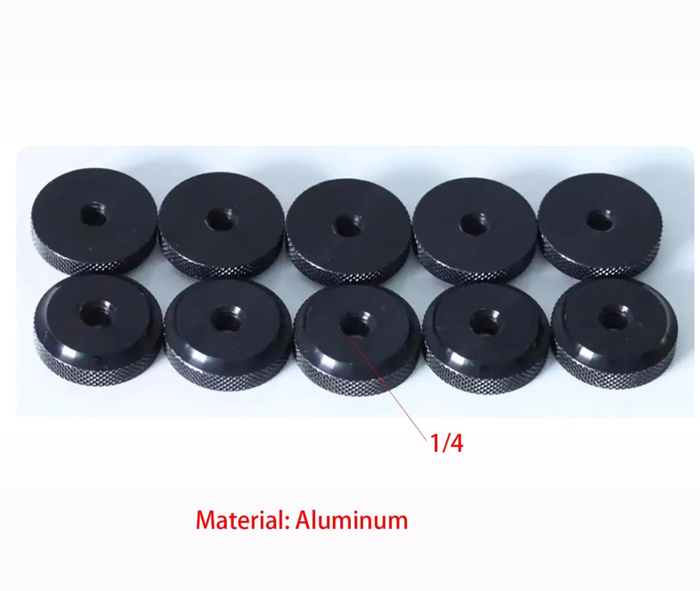 10 pcs of 1/4"-20 female thread for 5D 7D tripod camera, 1/4 dice with 1/4 bearings