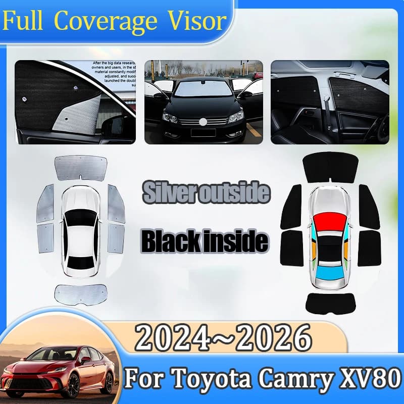 Per Toyota Camry XV80 2024 Accessori 2025 2026 Pieghevole Parabrezza Esterno Tenda Ombra Parasole Visiere Anti-UV Accessori