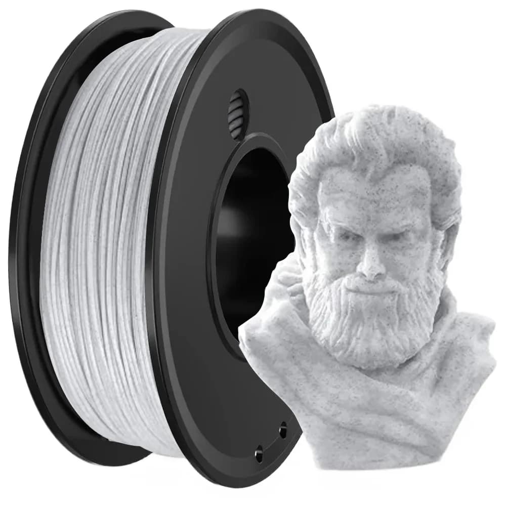 Filamento 3D Bianco Nero Marmo Filamento stampante 3D PLA 1 kg Filamento base PLA 1,75 mm Stampante FDM Materiale plastico