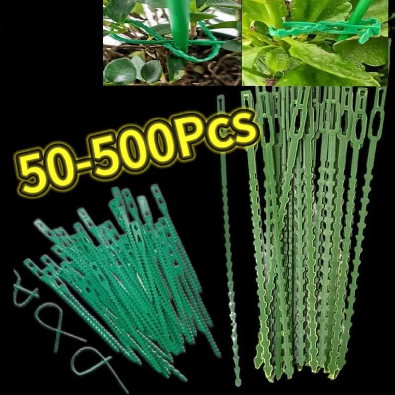 50-500 Pezzi Fascette Regolabili in Plastica Riutilizzabili per Piante, Supporto per Alberi da Giardino, Rampicanti, Viti e Steli di Pomodoro