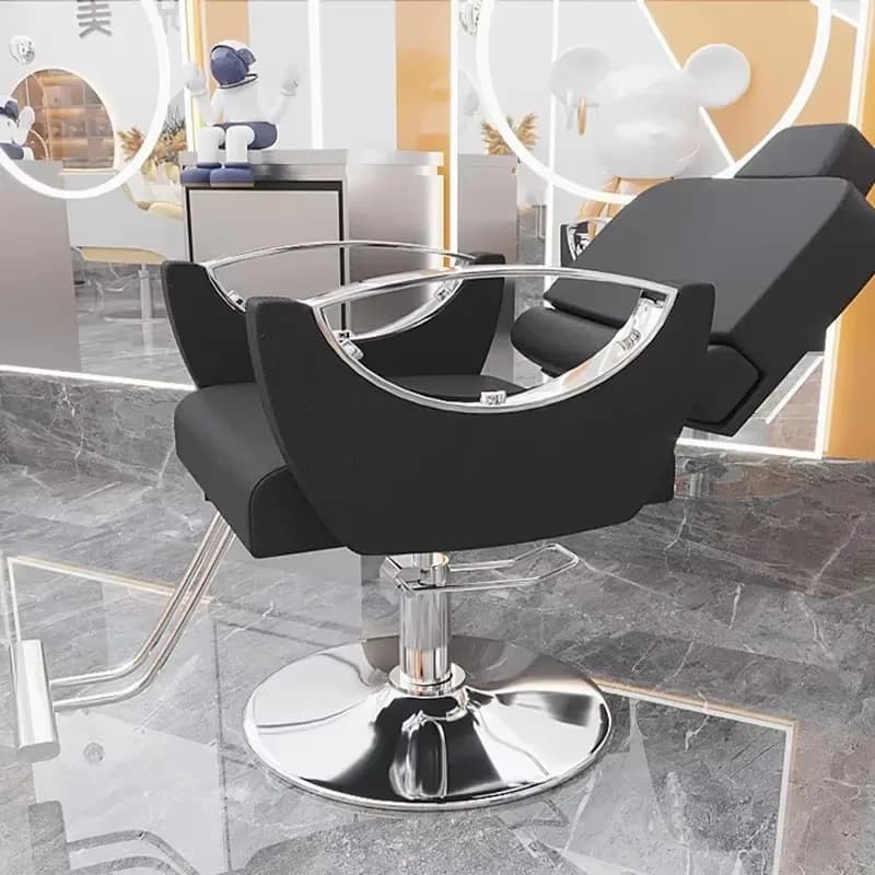 Poltrona da barbiere ergonomica alla moda Gioco di lusso Attrezzatura personalizzata Trucco Poltrona da barbiere Poltrona reclinabile di bellezza Kapperstoel Decorativa