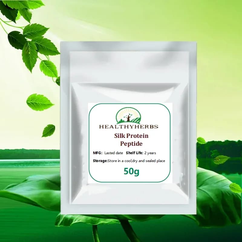 Free Shipping 50-500g Silk Protein Peptide Powder