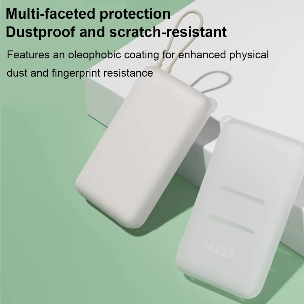 Anti-shock silicone case for Xiaomi Integrated Cable Power Bank 20000 33W PB2033MI Anti-dust protective case for Power Bank