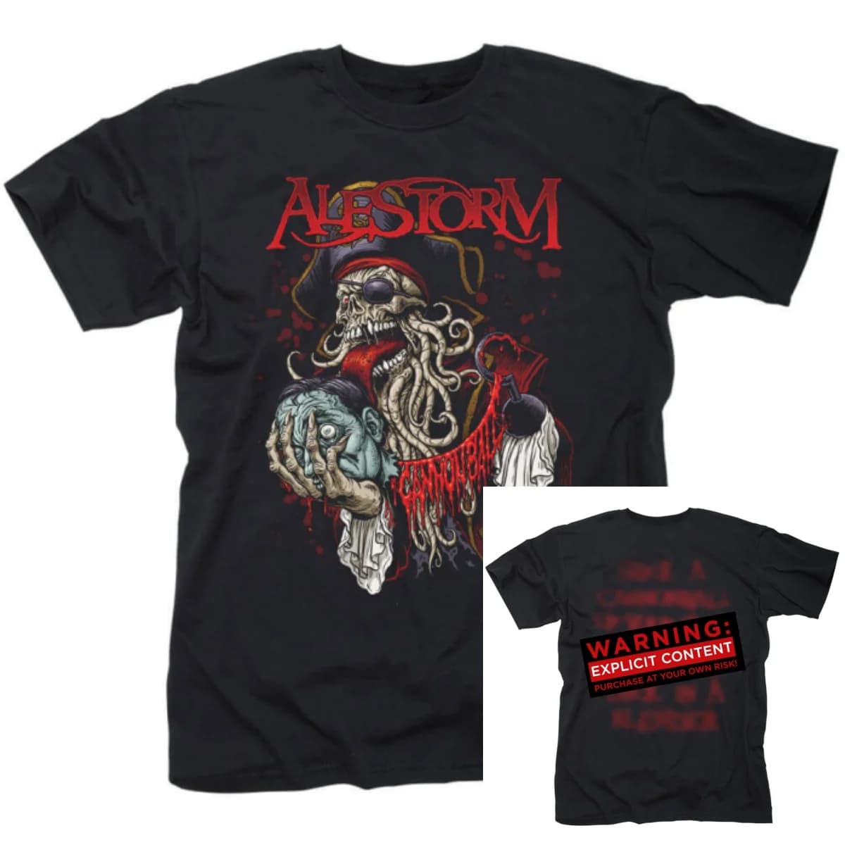 T-shirt Alestorm Big Ship Little Ship Band, maglietta grafica in cotone 100%, top streetwear estivo per uomo e donna