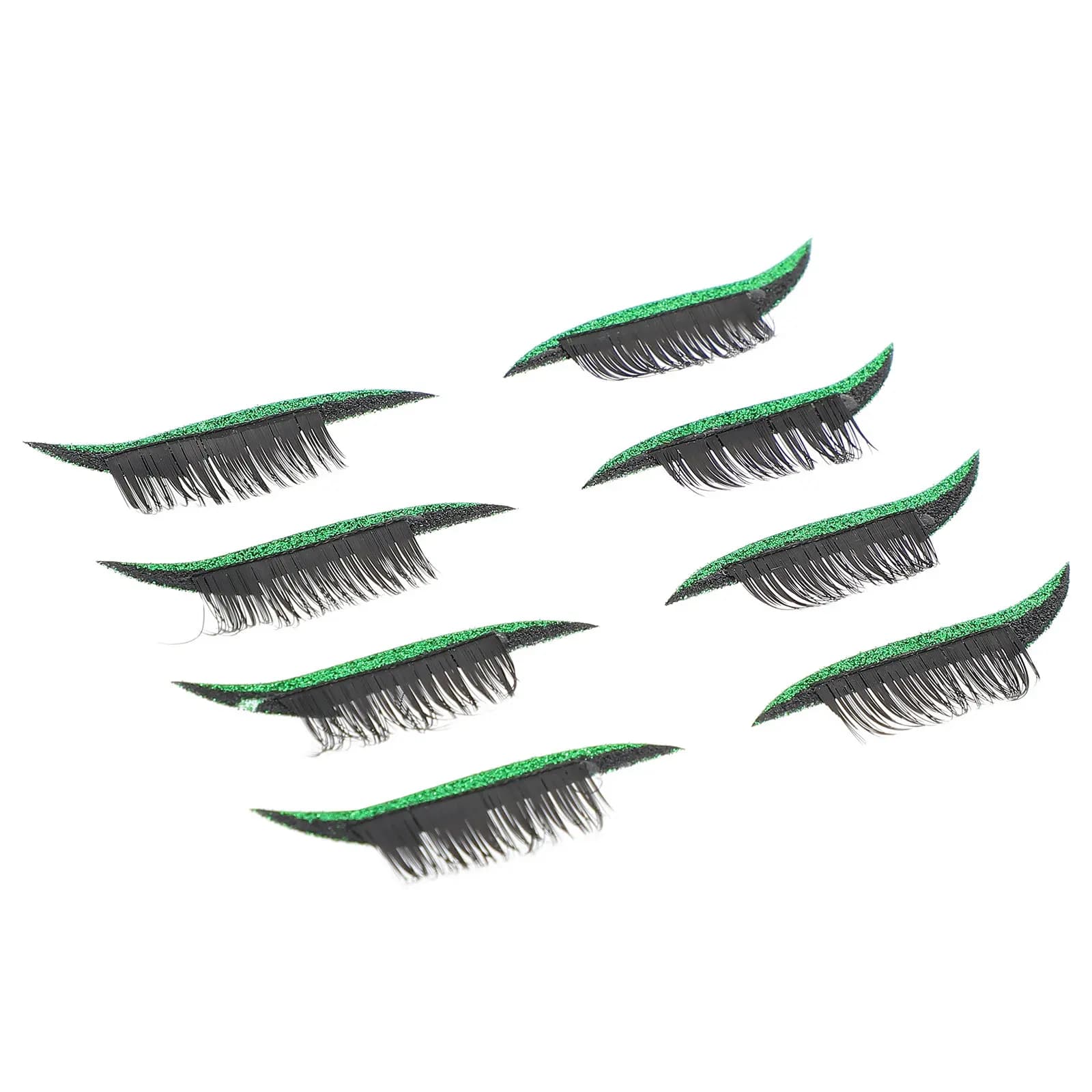 4 Paia di Strisce Adesive per Eyeliner, Ciglia Finte Facili da Applicare per Uso Quotidiano, Cosplay e Feste in Maschera