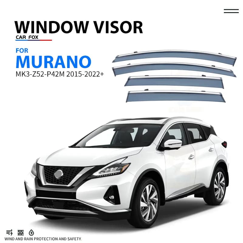 Per Nissan MURANO 2008-2022+ Deflettori Finestrini Auto, Tendine Parasole Antipioggia per Finestrini Laterali, Accessori Auto, Styling Auto