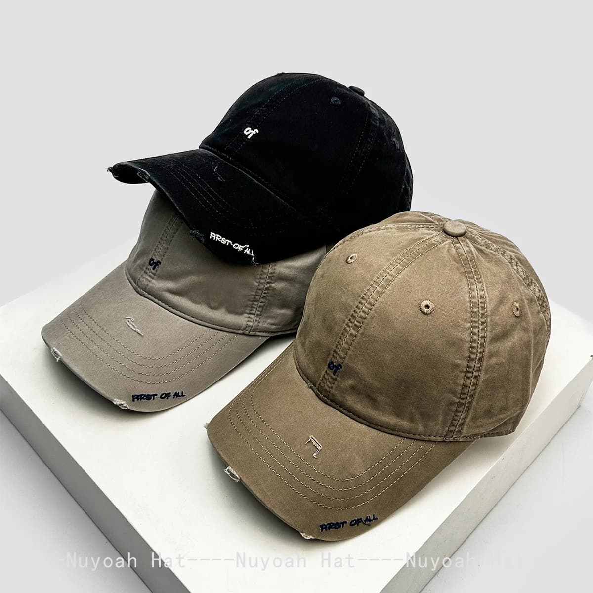 New Men Women Simple Broken Embroidered Of Letters Baseball Hats Sunshade Retro Versatile Personal Peaked Caps Fashion Street
